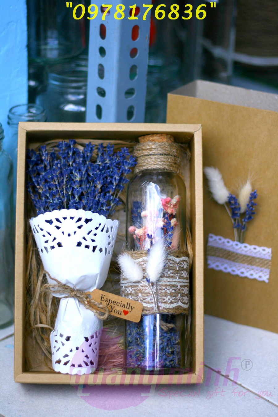 Hộp quà tặng hoa lavender khô FOR YOU